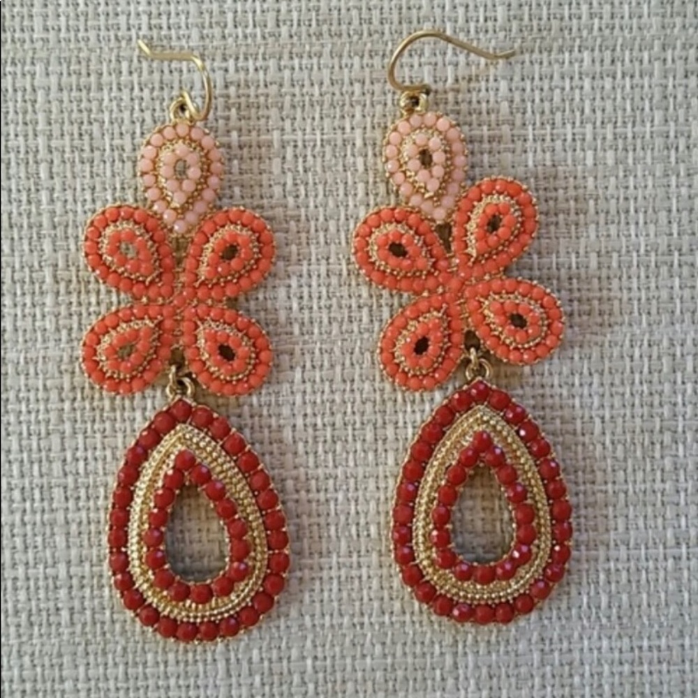 Stella & Dot Coral Cay Earrings